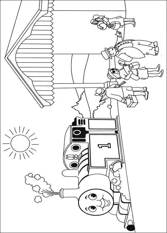 Plansa de colorat cu Trenuletul Thomas 28 21